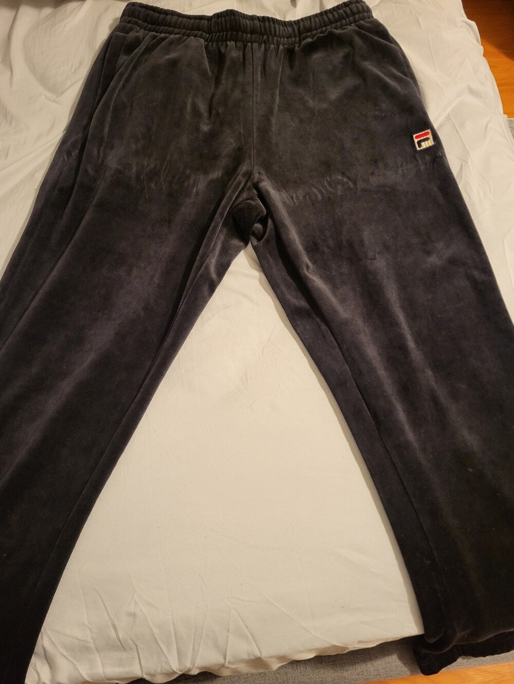 Fila Men's Black Velour Joggers NWT
